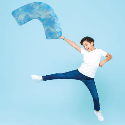 Blue Watercolour Curved Sensory Pillowcase