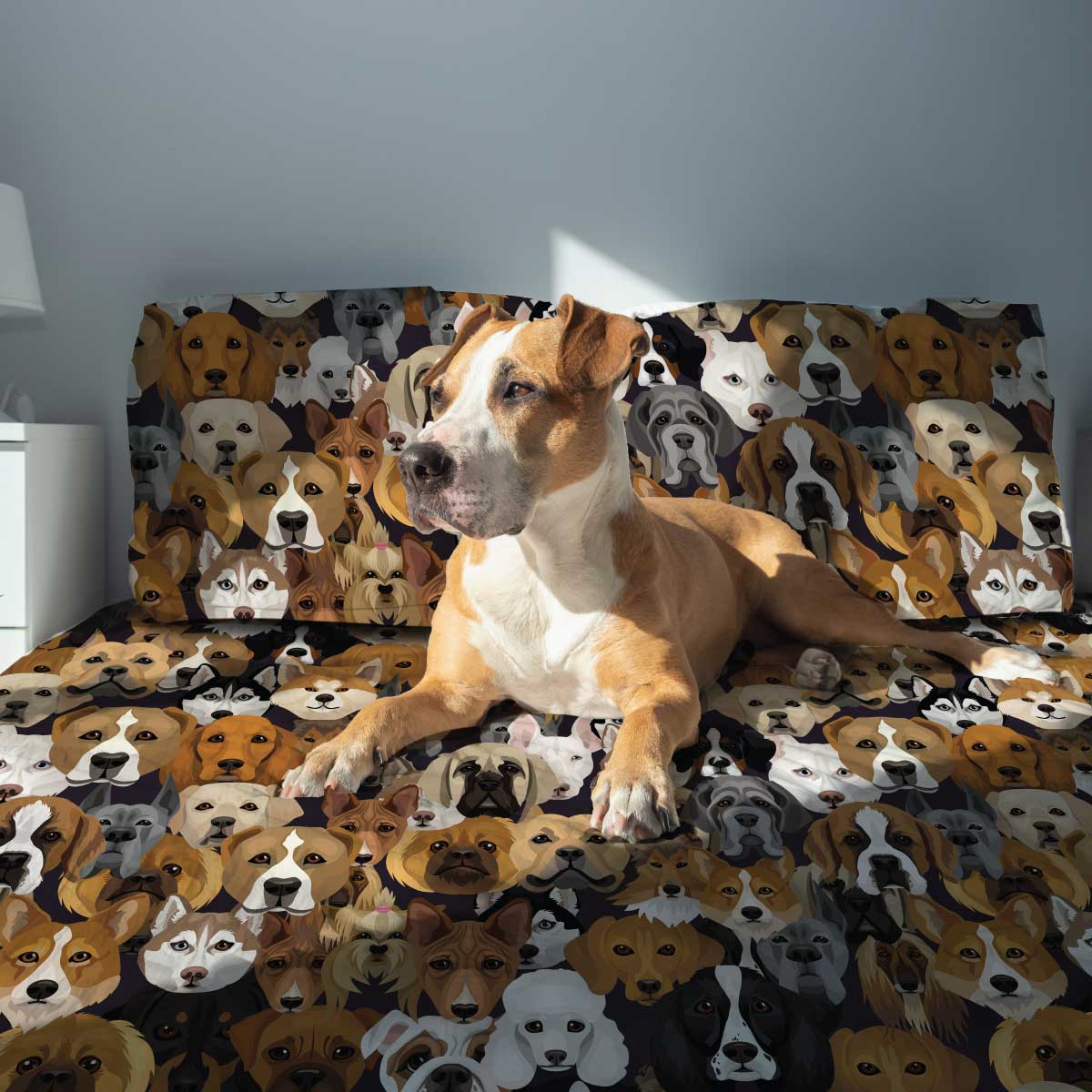 Dog Friends - Sensory Fitted Bed Sheet