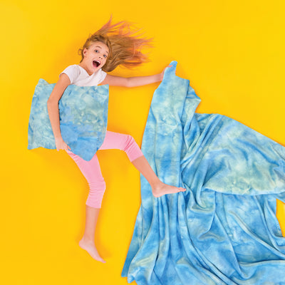 Blue Watercolour - Plush Blanket